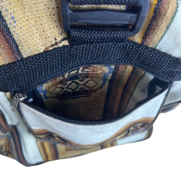 Handcrafted Peruvian Native Shoulder Strap & Multi Zip Pockets Duffel Bag Size L - Picture 11 of 12